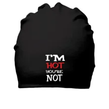 Хлопковая шапка I`m hot you are not